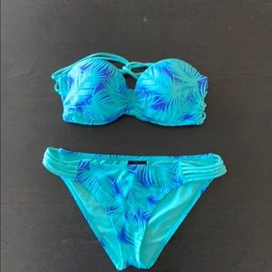 Two piece teal and purple bikini - Medium